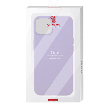 Husa X-Level Thin pentru iPhone 12 Pro, MicroFiber, Lilac