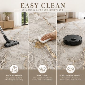 Covor Modern Carrara Livario Cream Gold