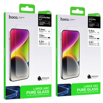 Folie Clear Hoco A35 pentru iPhone 15 Plus, ArcEdge, AntiDust - Folie transparent
