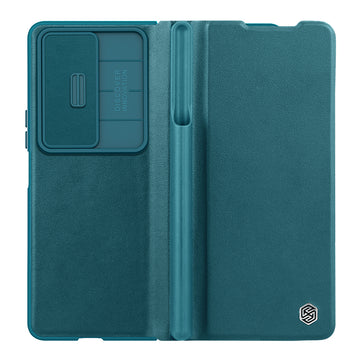 Husa Nillkin pentru Samsung Z Fold 4, Qin Piele - Pc leather | verde