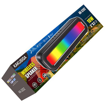 Boxa Portabila Kaku KK-3202, Wireless BT 5.0, Iluminare LED Ambient, 10W, 1500mAh - Negru