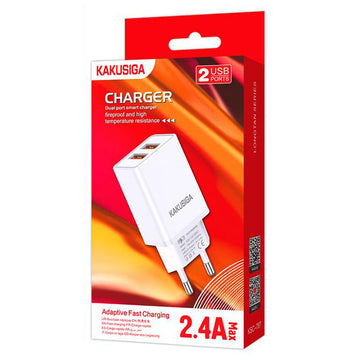 Incarcator Retea Kaku KSC-787, 18W, 2.4A, 2xUSB-A, QC 3.0 - Alb
