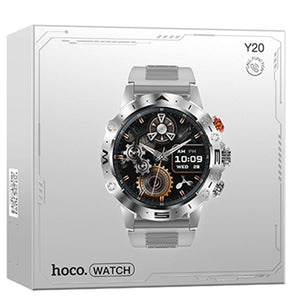 Hoco Y20, SmartWatch, 1.53 inch, RAM128KB, Call Function, 300mAh - Argintiu