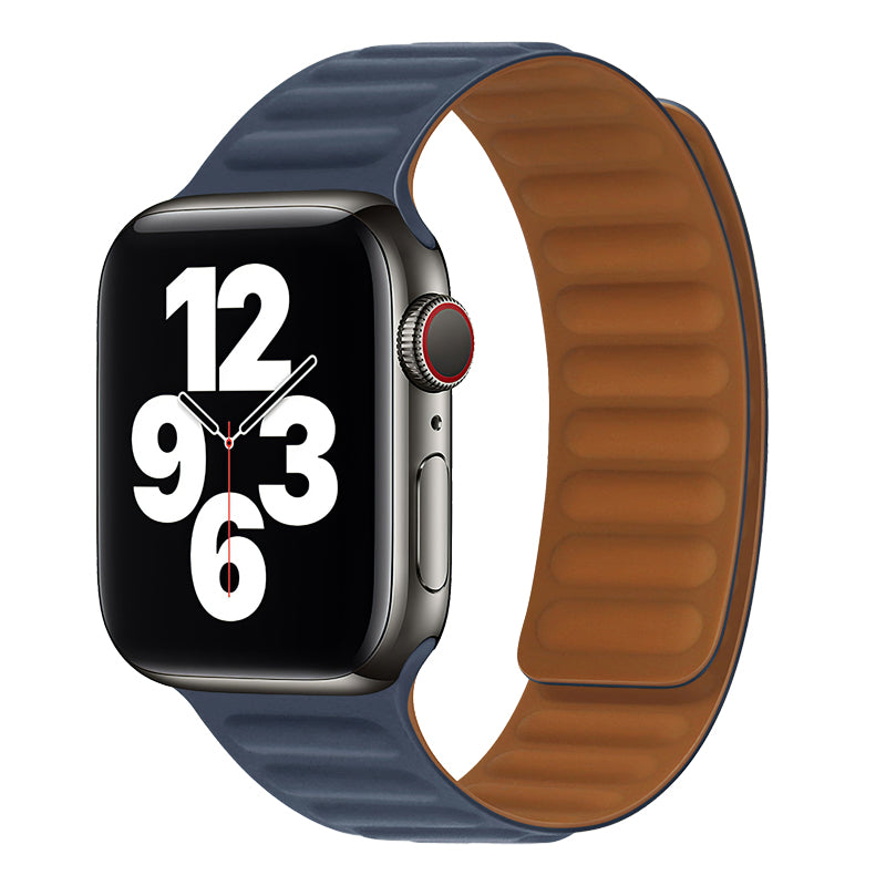 Curea Hoco WA21 pentru Apple Watch, Magnetic Chain, Silicon 38/40/41mm - Indigo albastru