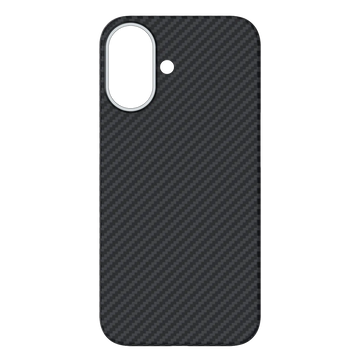 Husa Kevlar pentru iPhone 16, Aramid Fiber, MagSafe UltraThin - Negru