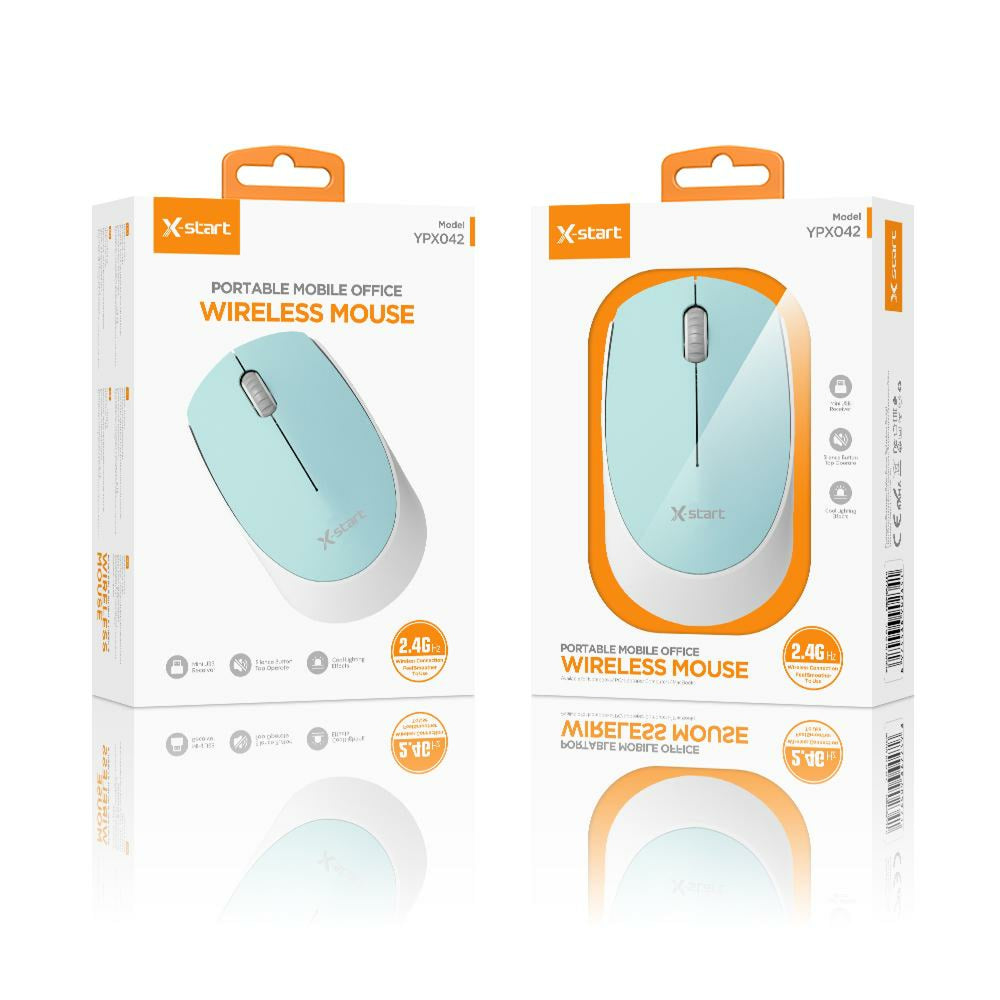 X-Start (YPX042) - Mouse-uri, 1.000 DPI, conexiune 2.4G, OneSignal, Light Blue