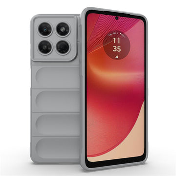 Husa Wave pentru Motorola Moto G37/G47, Grip Anti-Shock, TPU - Smoke gri