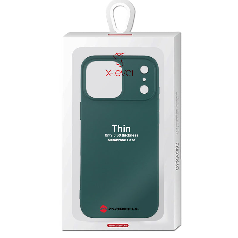 Husa X-Level Thin - iPhone 17 Pro Max, Thin Series, SoftTouch, Deep Green