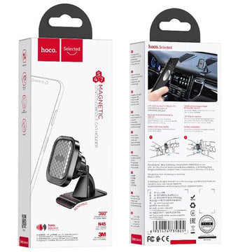 Suport Auto Hoco S47, Magnetic, Montaj Bord, MultiAngle, Anti-Slip - Negru