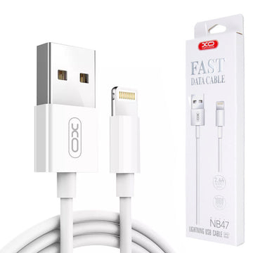 Cablu Date si Incarcare, USB-A la Lightning, 2.4A, 1m, Alb