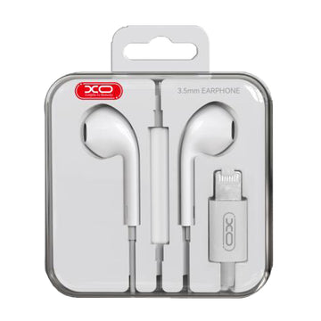 Casti cu Fir XO EP79, In Ear, Lightning, 1.2m Cablu, PopUp - Alb