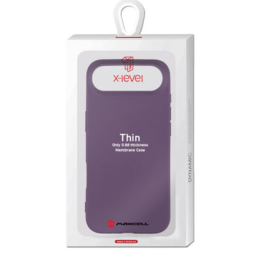 Husa X-Level Thin pentru iPhone 17 Air, Thin Series, SoftTouch - Mov