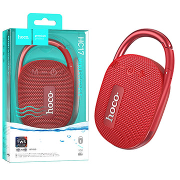 Boxa Portabila Hoco HC17, Wireless BT 5.3, 5W, 500mAh, Suport TF, USB Disk, Easy JoySport - Rosu