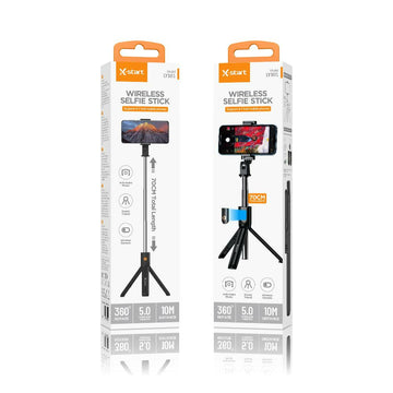 Stick X-Start LY-101, Selfie Stick, Telecomanda BT, Brat Extensibil 70cm - Negru