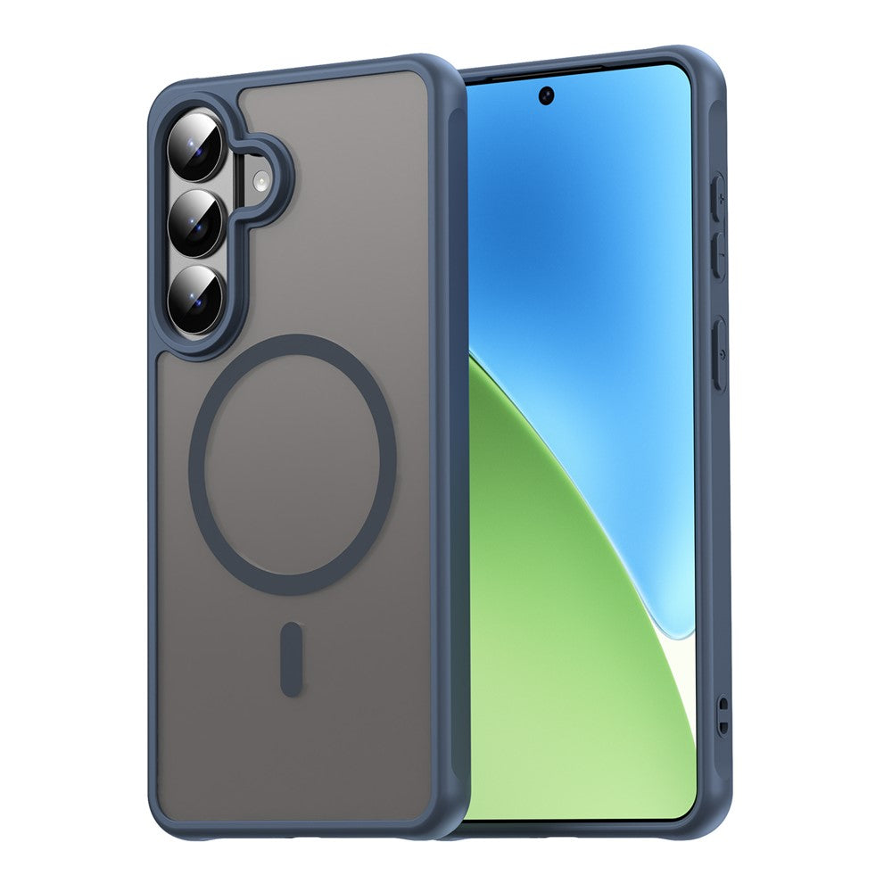 Husa MagFrost Pro - Samsung S26 Plus, Matte MagSafe, Frosted frame, Blue