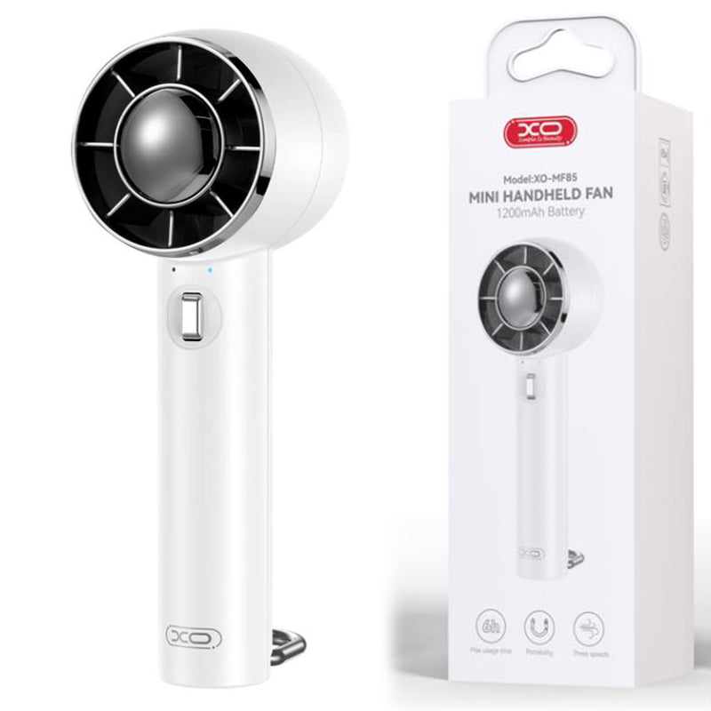 XO (MF85) - Ventilator portabil/Desktop, 3 viteze, 1200mAh, White
