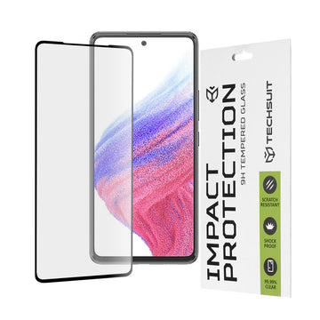 Folie Clear pentru Samsung A53, Full Glass - Transparent / Negru