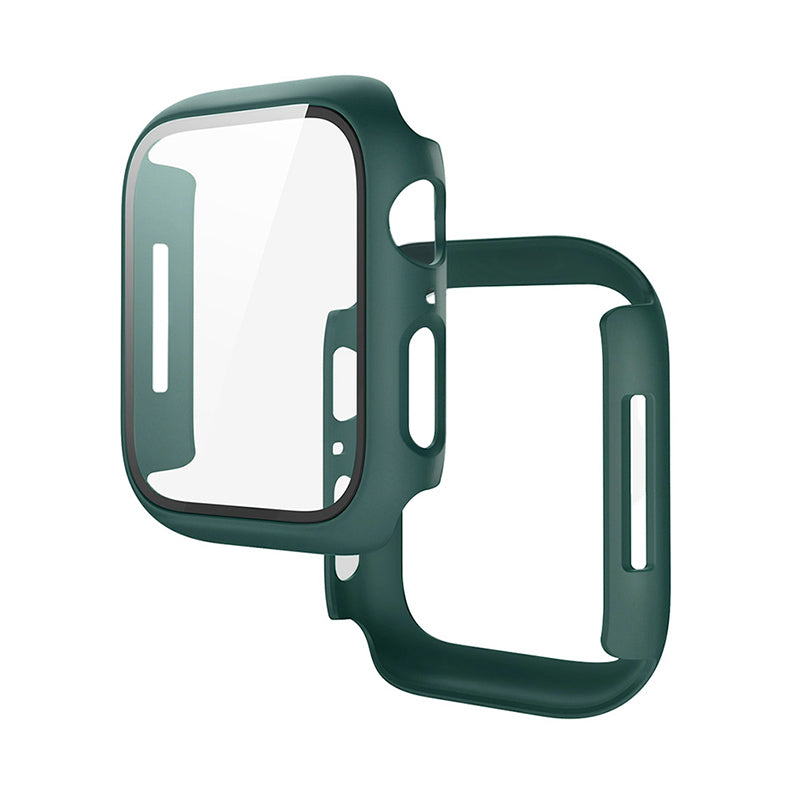 Hoco (WS3) - Rama protectie cu folie integrata, iWatch Series 7/8, PC, (45mm) - Green