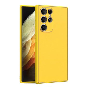 Husa Yolo pentru Samsung S22, Piele ecologica, TPU Edge - Galben