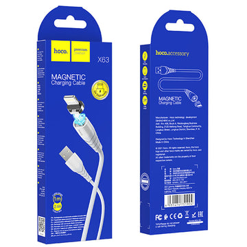 Cablu Date si Incarcare Hoco X63, USB-A la Lightning, 18W, 2.4A, 1m - Alb