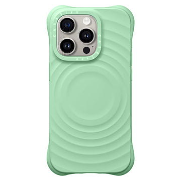 Husa Ripple pentru iPhone 16, Soft Skin, MagSafe - Verde deschis
