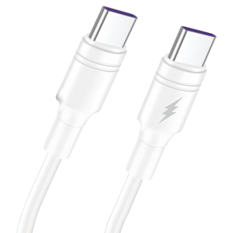 Maxcell (SJX-212) - Cablu Date si Incarcare, USB-C, 5A, 1m, White