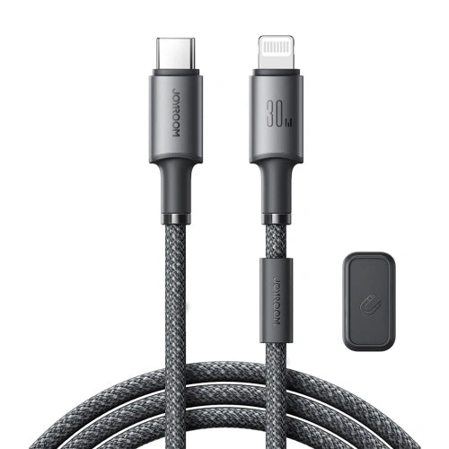 Cablu Date si Incarcare Joyroom S-A50, USB-C la Lightning, 3A, FastCharge, 1.2m - Dark gri