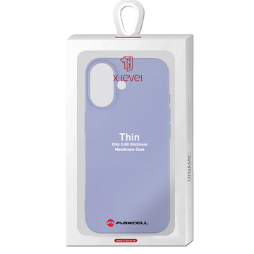 Husa X-Level Thin pentru iPhone 17, Thin Series, SoftTouch - Mov