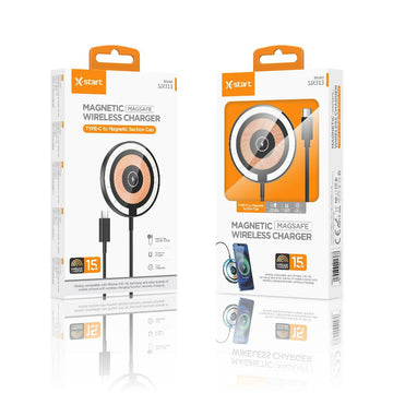 X-Start SJX313, Incarcaroare Wireless, Stand, Magnetic, 15W, USB-C - Negru