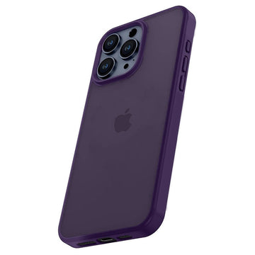 Husa Fashion pentru iPhone 15 Pro, Frosted - Gri / Mov