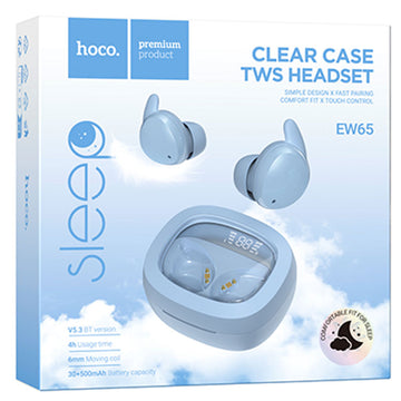 Casti Wireless Hoco EW65, Ear Buds, BT 5.3, 180h StandBy, Noise Cancelling, 500mAh - Albastru