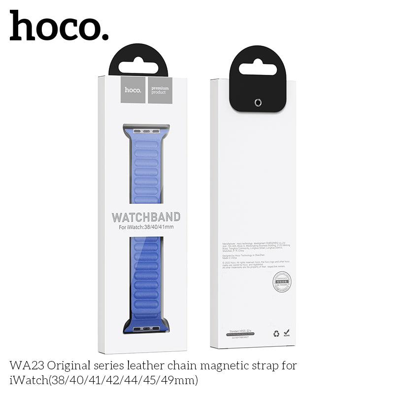 Hoco (WA24) - Curea metalica, Universal Size (42/44/45/49mm) - Original Chain, Blue