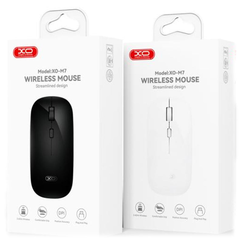 Mouse XO M7, pentru PC/Laptop, Wireless 2.4G - Alb