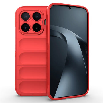 Husa Wave pentru Xiaomi 17T, Grip Anti-Shock, TPU - Rosu