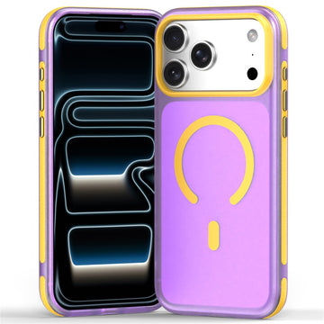 Husa IceMag pentru iPhone 18 Pro, SoftFrosted, ShockProof Dual - Mov