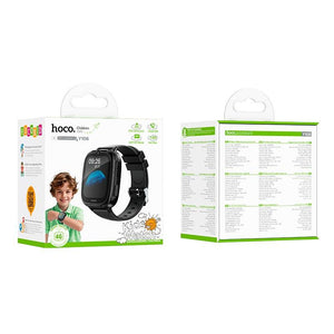 Ceas Smart Hoco Y106, pentru Copii, Camera Foto, WiFi, Functie de Localizare, GPS WaterProof - Negru