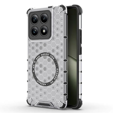 Husa HoneyComb pentru Xiaomi Redmi Note 14 Pro 4G, Anti-Shock - Alb