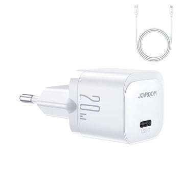 Incarcator Retea + Cablu Lightning Joyroom JR-TCF02, 20W, 1xUSB-C, PD, Compact - Negru