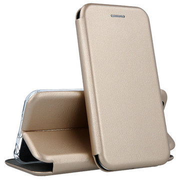 Husa Flip pentru iPhone 6s Plus, 6 Plus, Magnetic Shell - Auriu