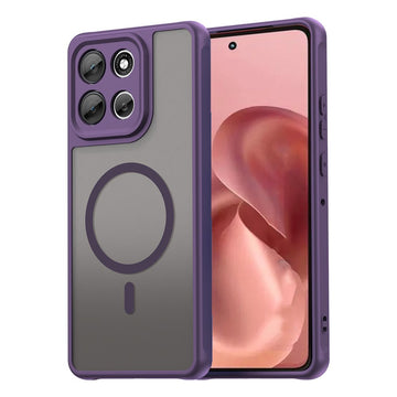Husa MagFrost Pro pentru Motorola Moto G86, Matte MagSafe, Frosted Frame - Mov