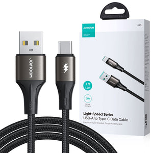 Cablu Date si Incarcare Joyroom SA25-AC6, USB-A la USB-C, 100W, 1.2m - Negru