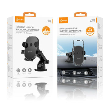 Suport Auto X-Start ZJ018, Montaj Bord/Parbriz, 360°, Brat Flexibil - Negru