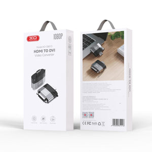 Adaptor Audio si Video XO GB013, HDMI la DVI, 1080p - Gri inchis