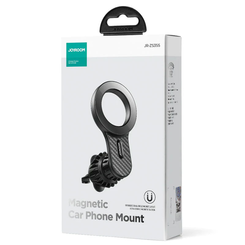 Joyroom (JR-ZS355) - Suport Auto, Magnetic, montaj Ventilatie, MultiAngle, PullCliPhone, Black