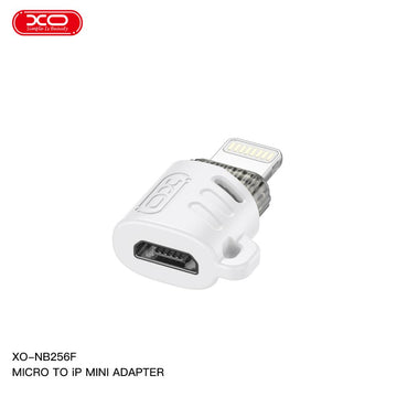 Adaptor OTG Transfer XO NB256F, MicroUSB la Lightning - Alb