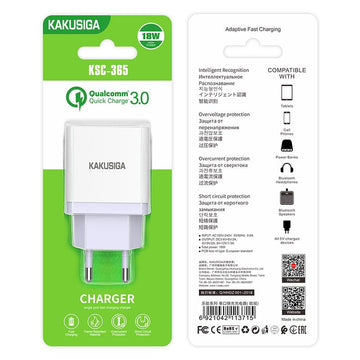 Incarcator Retea Kaku KSC-365, 18W, 1xUSB-A, QC 3.0 - Alb