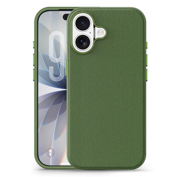 Husa Woven pentru iPhone 17, MagCase, TechWoven Piele, Soft Craft - Verde inchis