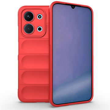 Husa Wave pentru Xiaomi Redmi 15C, Grip Anti-Shock, TPU - Rosu