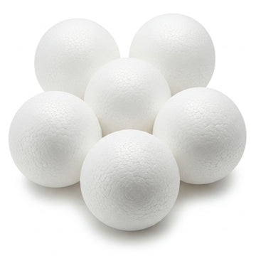 Accesorii creatie - polistiren - sfera, alb, 6cm, set 6 buc, Colorarte