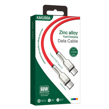 Cablu Date si Incarcare Kaku KSC-685, USB-C, PD60W, QC3.0, 1.2m - Rosu